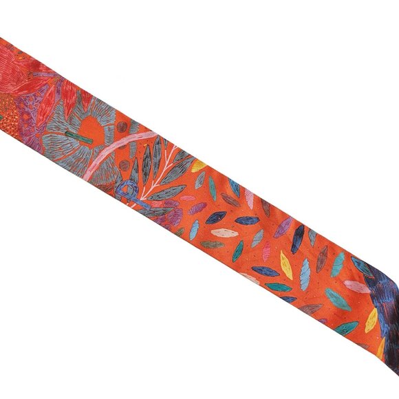 HERMES ORANGE CHACUN FAIT SON NID SILK TWILLY SCARF - Picture 6 of 12